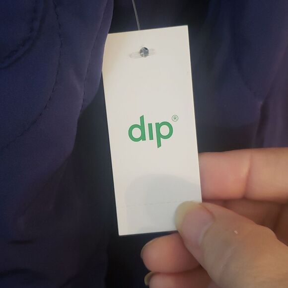 NWT Navy Blue dip Lightweight Quilted Lined Jacket Coat Youth Sz S (6-7) - Picture 2 of 7